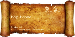 Mag Hanna névjegykártya